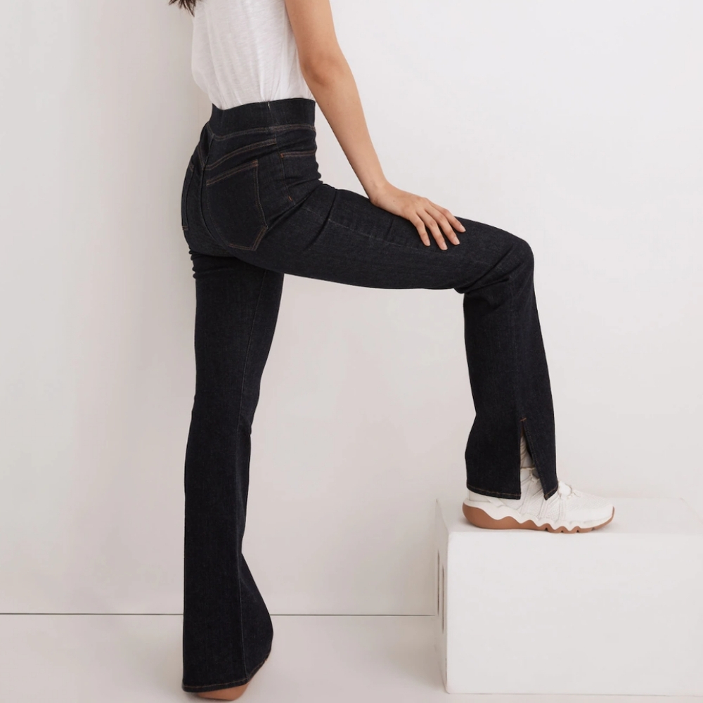 LIKE NEW Madewell Pull-On Skinny Flare Jeans in Heavenley Wash Size 27 - Picture 3 of 12